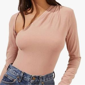 ASTR The Label Della cut out bodysuit blush medium NEW